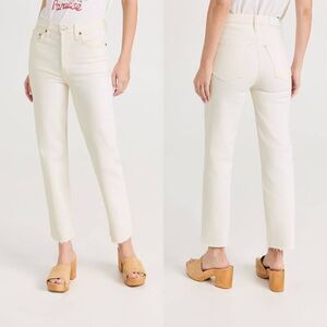 RE/DONE 70s Stove Pipe, Vintage White 27 $265